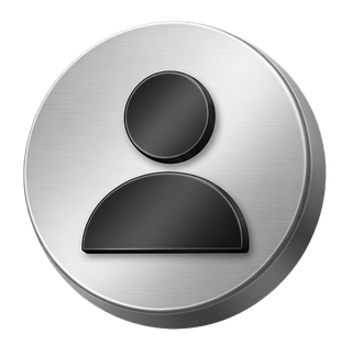 Decorative 3D silver user icon shown on the FAQ page